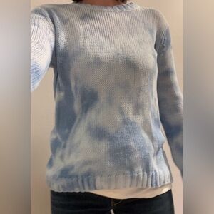 Wooden Ships Light Blue Tie-Dye Sweater